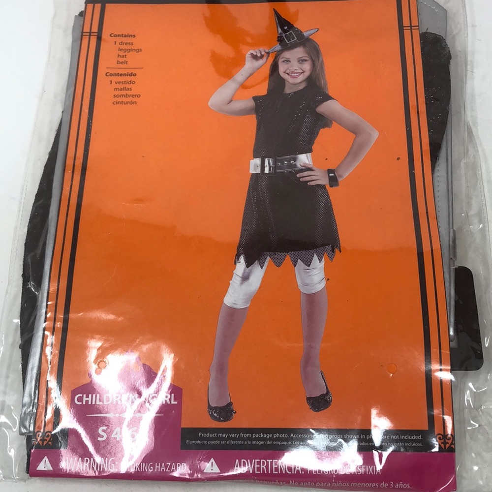 NWT Trendy Witch Dress, Leggings, Hat and Belt Costume